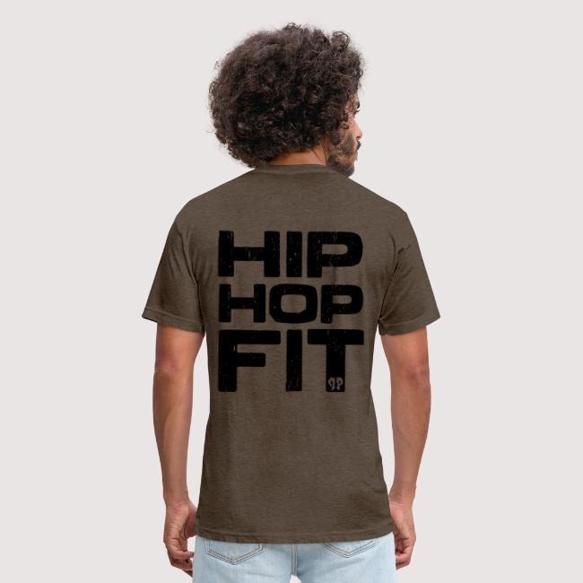 Hip-Hop Fit logo (Black distressed)