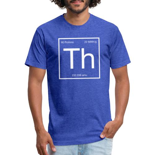 Thorium. Double-sided design. White text. - Fitted Cotton/Poly T-Shirt by Next Level