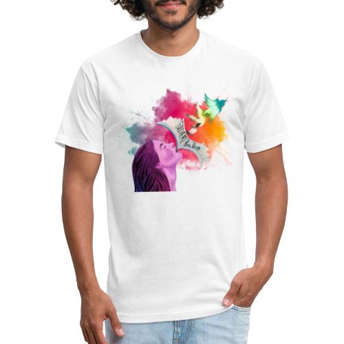 Cover Art, Color Burst Cut Out - Fitted Cotton/Poly T-Shirt by Next Level