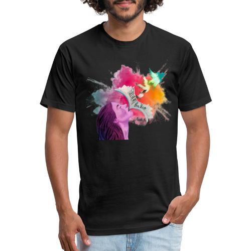 Cover Art, Color Burst Cut Out - Fitted Cotton/Poly T-Shirt by Next Level