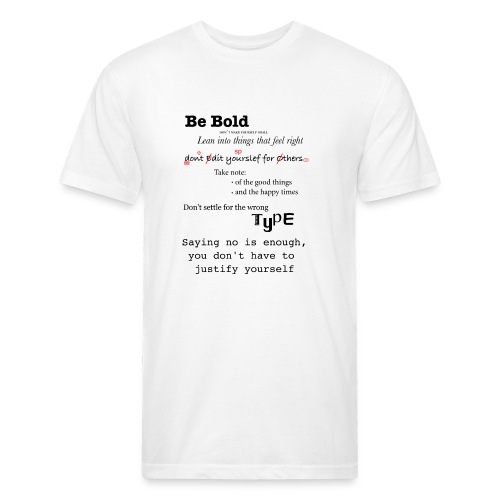 Typeface Puns - Fitted Cotton/Poly T-Shirt by Next Level