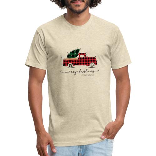 Merry Christmas from D.F. Jones, author - Fitted Cotton/Poly T-Shirt by Next Level