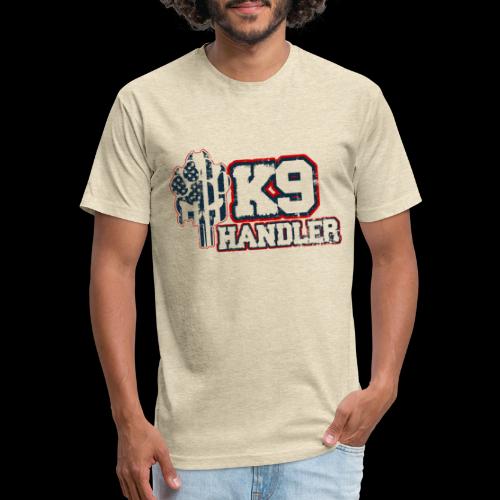 K9 Handler Front with Logo On Side - Fitted Cotton/Poly T-Shirt by Next Level