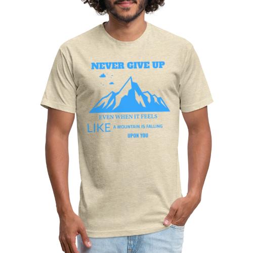 Never Give Up - Unisex Poly/Cotton T-Shirt