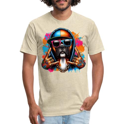 Colorful Boxer Splash Art - Unisex Poly/Cotton T-Shirt