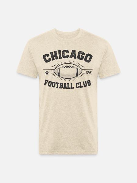 Chicago Football Club Emblem - Unisex Poly/Cotton T-Shirt - heather cream