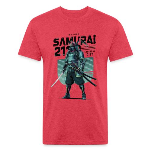 Cyber Samurai 2110: Glowing Katana Warrior - Unisex Poly/Cotton T-Shirt