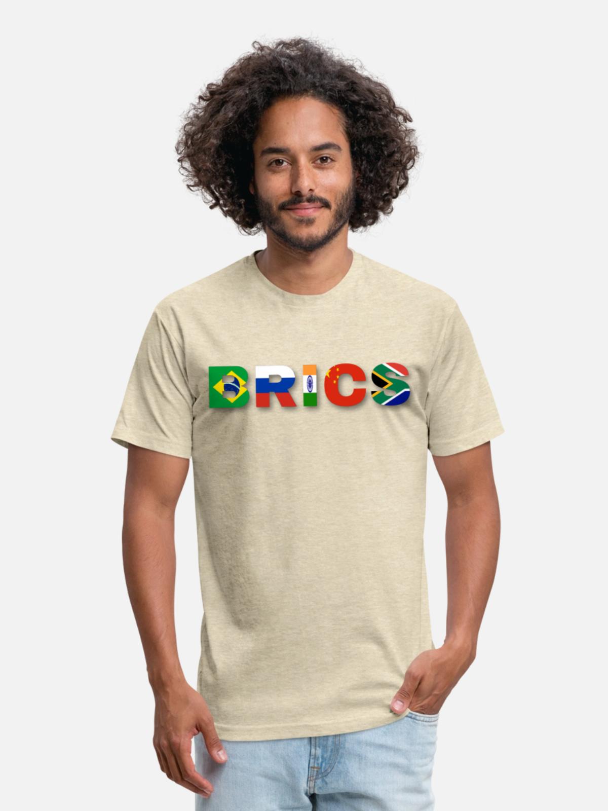 Brics - Unisex Poly/Cotton T-Shirt - heather cream - Front - Jose (178cm)