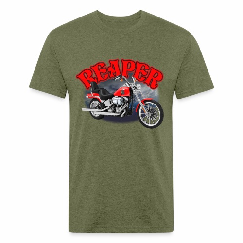 Motorcycle Reaper - Men’s Fitted Poly/Cotton T-Shirt