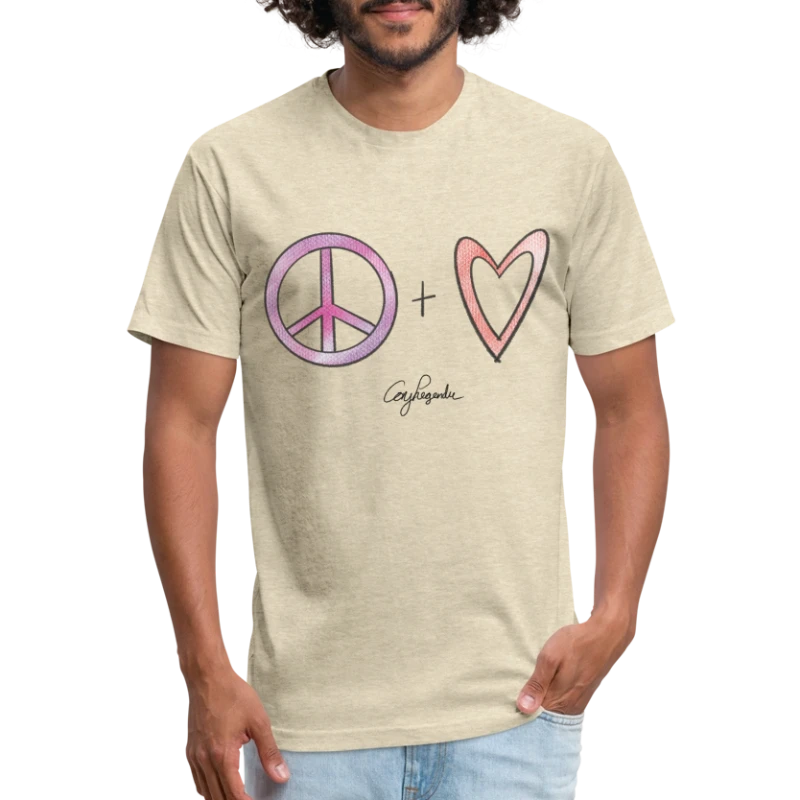Peace and Love | Signature Collection - Fitted Cotton/Poly T-Shirt by Next Level
