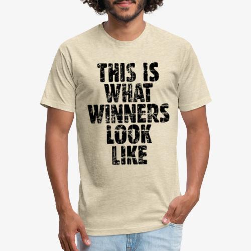 This is what winners look like (Vintage Black) - Men’s Fitted Poly/Cotton T-Shirt