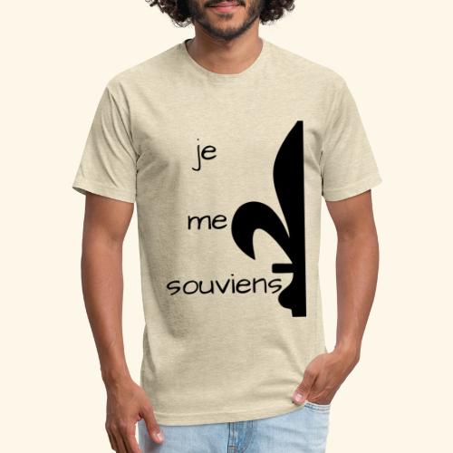Quebec Love Noir - Men’s Fitted Poly/Cotton T-Shirt
