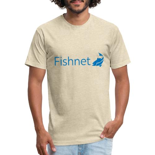 Fishnet (Blue) - Men’s Fitted Poly/Cotton T-Shirt