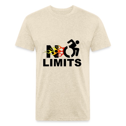 No limits for me with my wheelchair - Fitted Cotton/Poly T-Shirt by Next Level