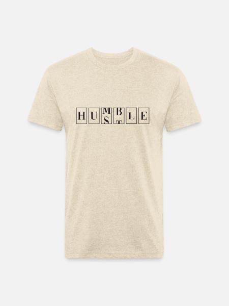 Hustle, Humble. - Unisex Poly/Cotton T-Shirt - heather cream