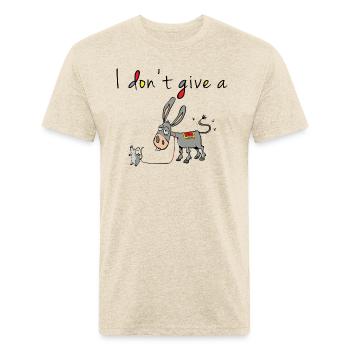I Don'T Give Rats Ass Mouse Donkey Funny Witty Hum - Unisex Poly/Cotton T-Shirt - heather cream - Front - Jose (178cm)