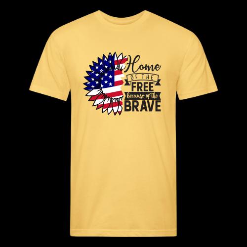 Home the free because of the brave - Unisex Poly/Cotton T-Shirt