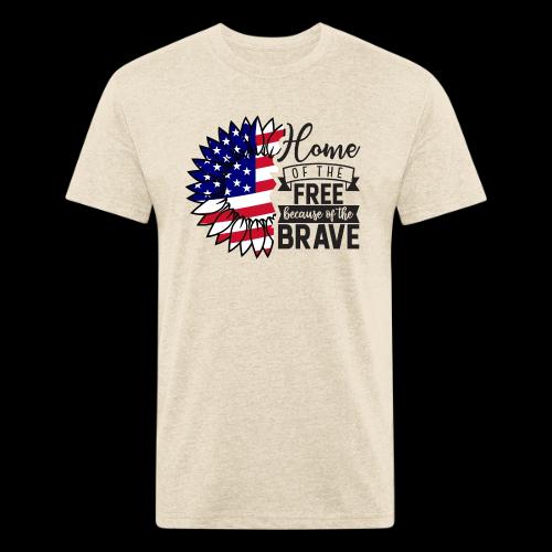 Home the free because of the brave - Unisex Poly/Cotton T-Shirt