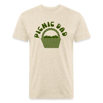 Picnic Dad - Unisex Poly/Cotton T-Shirt - heather cream - Front - Jose (178cm)