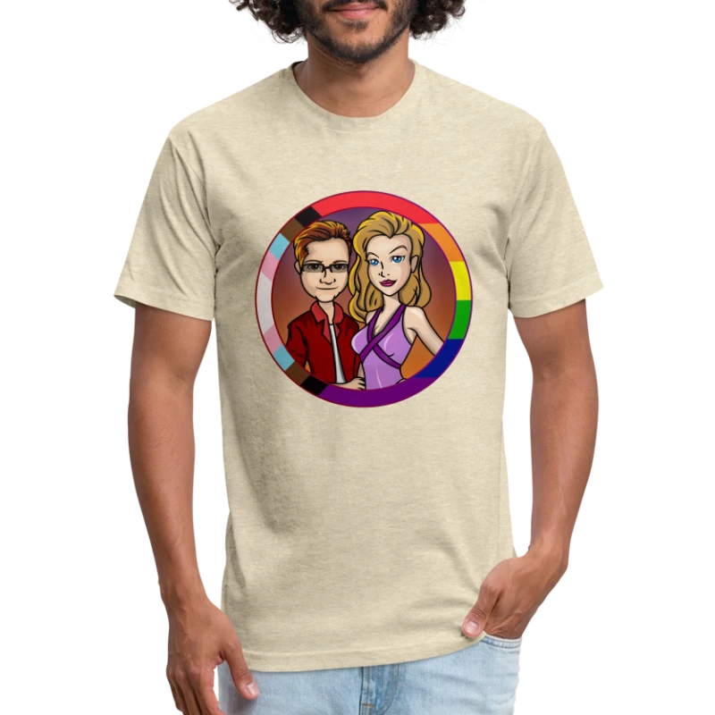 rununtilyoufly Pride Collection - Cory & Kloe - Fitted Cotton/Poly T-Shirt by Next Level