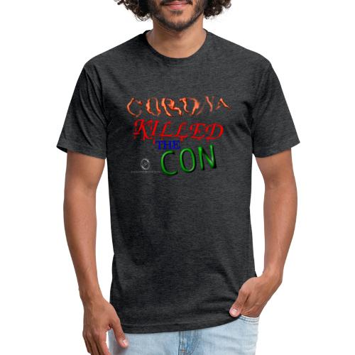 Corona Killed the Con - Men’s Fitted Poly/Cotton T-Shirt