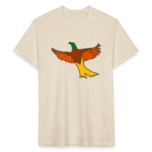 Disco Birb - Fitted Cotton/Poly T-Shirt by Next Level