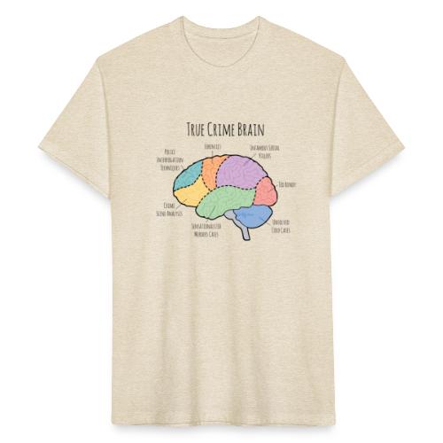 True Crime Lovers Brain - Fitted Cotton/Poly T-Shirt by Next Level