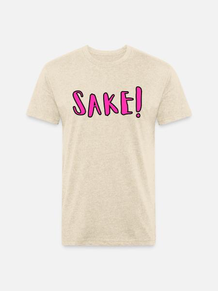 SAKE! - Unisex Poly/Cotton T-Shirt - heather cream