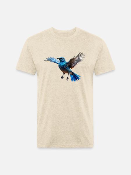 Beautiful bird - Unisex Poly/Cotton T-Shirt - heather cream