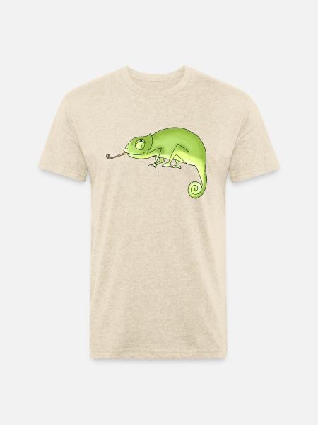 Green Chameleon - Unisex Poly/Cotton T-Shirt - heather cream