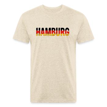 Hamburg Germany design - Unisex Poly/Cotton T-Shirt - heather cream - Front - Jose (178cm)