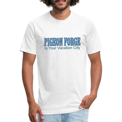 Pigeon Forge Is Your Vacation City Logo - Men’s Fitted Poly/Cotton T-Shirt