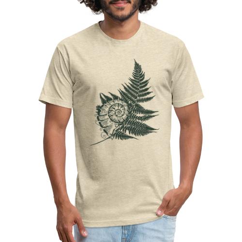 Fern Snail Shell Leaf Autumn - Fitted Cotton/Poly T-Shirt by Next Level