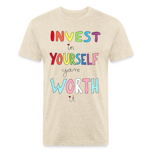 Invest in Yourself you're Worth it - Men’s Fitted Poly/Cotton T-Shirt