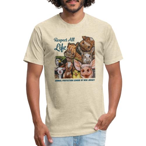 Respect All Life - Men’s Fitted Poly/Cotton T-Shirt