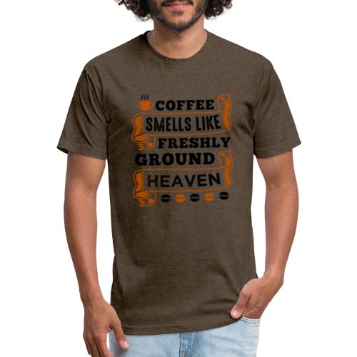 coffee smells like freshly ground heaven 5262157 - Men’s Fitted Poly/Cotton T-Shirt