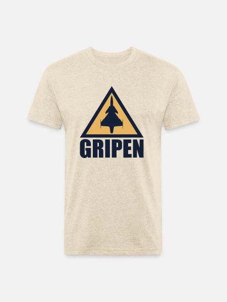 JAS 39 Gripen green Copy - Unisex Poly/Cotton T-Shirt - heather cream
