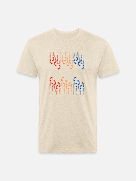 old phone - Unisex Poly/Cotton T-Shirt - heather cream