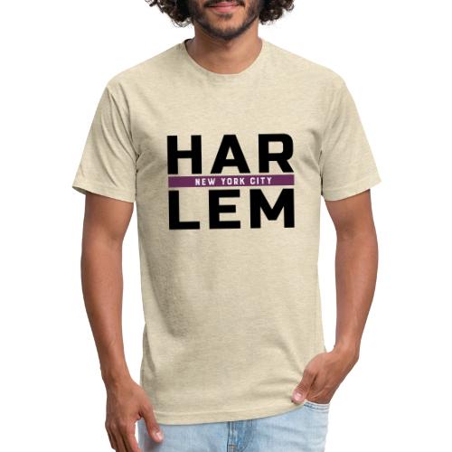 Harlem Stacked Lettering - Unisex Poly/Cotton T-Shirt