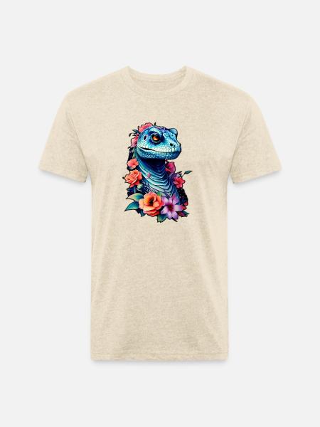 raptor blue - Unisex Poly/Cotton T-Shirt - heather cream