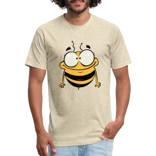 Happy bee - Fitted Cotton/Poly T-Shirt by Next Level