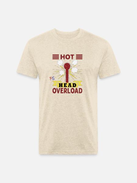 Overload - Unisex Poly/Cotton T-Shirt - heather cream