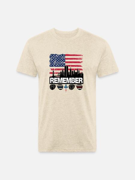 911 Anniversary - Unisex Poly/Cotton T-Shirt - heather cream