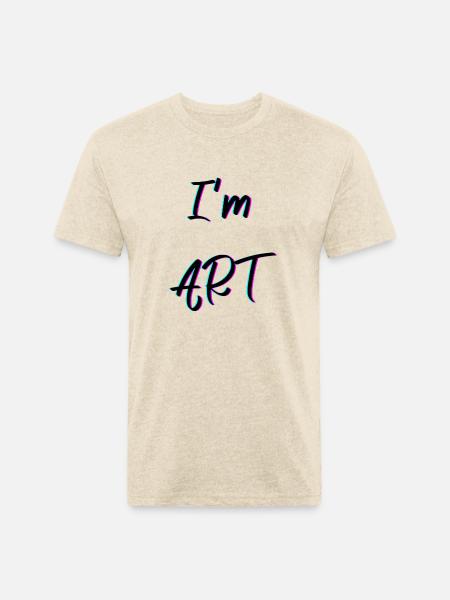 I m ART - Unisex Poly/Cotton T-Shirt - heather cream