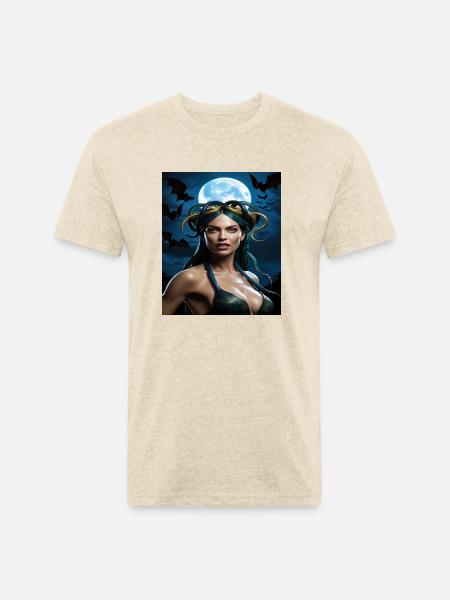 Snake City Woman t-shirt - Unisex Poly/Cotton T-Shirt - heather cream