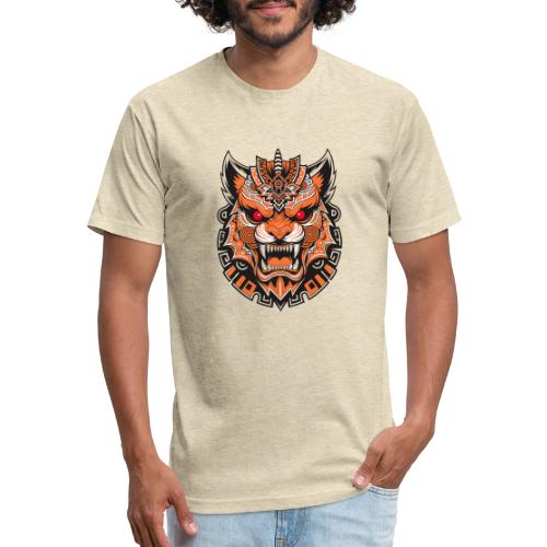 Tribal Demon Wolf Mask - Unisex Poly/Cotton T-Shirt