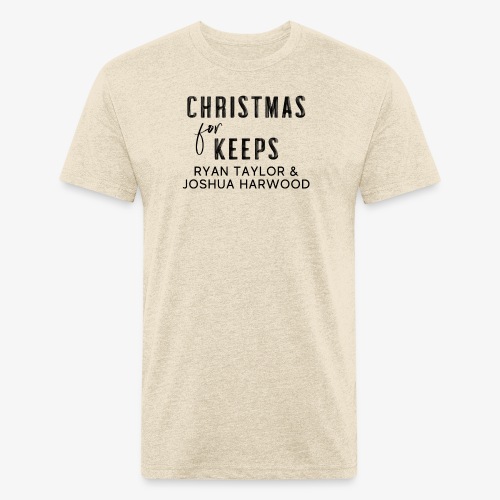 Christmas for Keeps Title Block - Black Font - Men’s Fitted Poly/Cotton T-Shirt