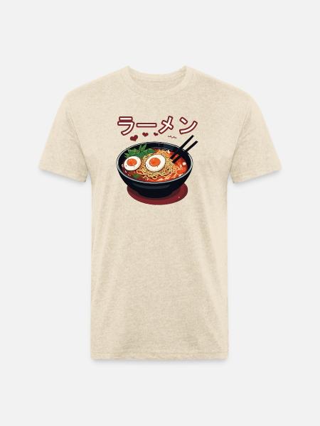 Ramen - Unisex Poly/Cotton T-Shirt - heather cream