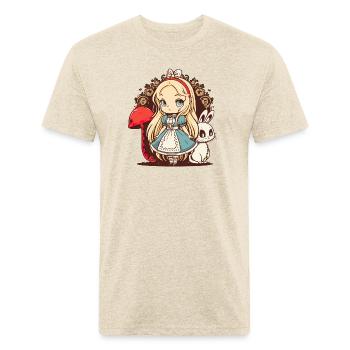 Alice in Wonderland - Unisex Poly/Cotton T-Shirt - heather cream - Front - Jose (178cm)