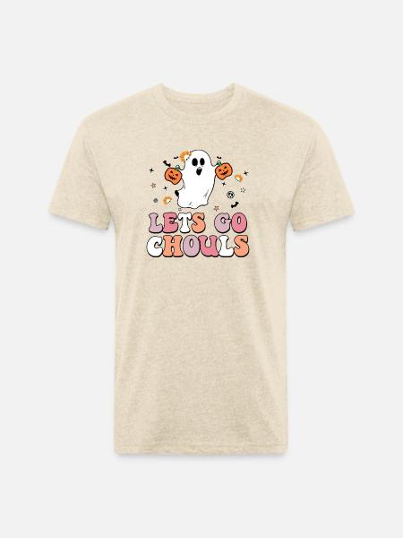 Lets go chouls - Unisex Poly/Cotton T-Shirt - heather cream